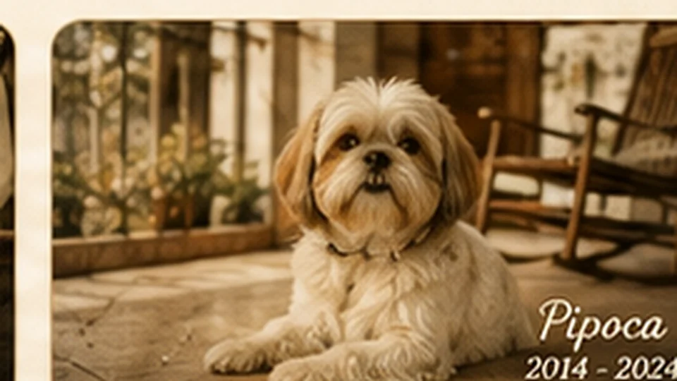 Cachorro pequeno em varanda de casa